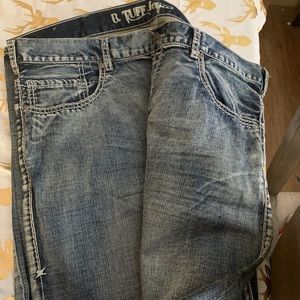 Men’s boots cut jeans